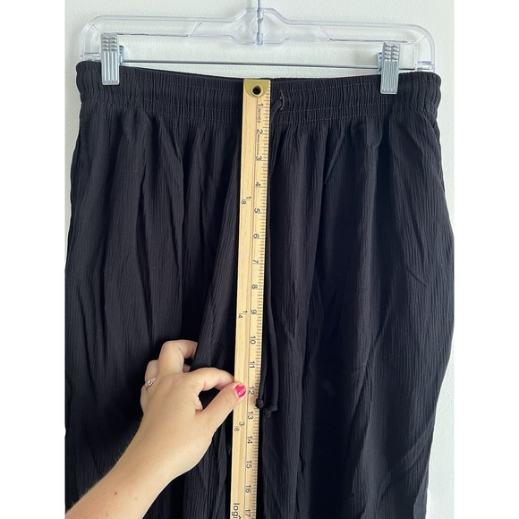 Alfred Dunner Pants Black 16 Lightweight Classic Stretch Waist Beach‎ Flow - Picture 10 of 10